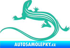 Samolepka Ještěrka 011 levá tyrkysová