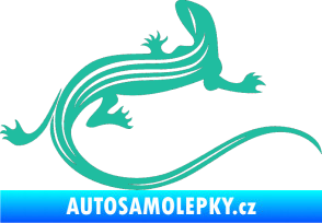 Samolepka Ještěrka 011 pravá tyrkysová