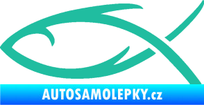 Samolepka Jesus rybička 008 tyrkysová