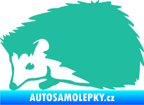 Samolepka Ježek 002 levá tyrkysová