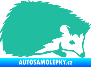 Samolepka Ježek 002 pravá tyrkysová