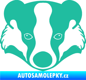 Samolepka Jezevec 001  tyrkysová