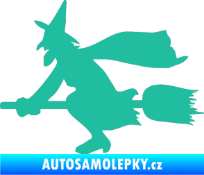 Samolepka Ježibaba levá tyrkysová