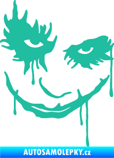 Samolepka Joker 003 pravá tvář tyrkysová