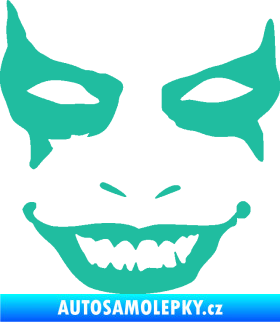 Samolepka Joker 004 tvář levá tyrkysová