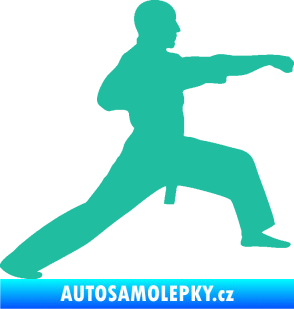 Samolepka Judo 001 pravá tyrkysová