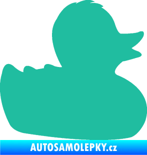 Samolepka Kachnička 001 pravá tyrkysová