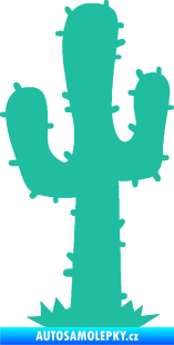 Samolepka Kaktus 001 levá tyrkysová