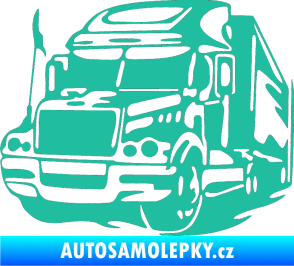 Samolepka Kamion 002 levá nákladní auto tyrkysová