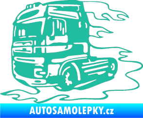 Samolepka Kamion 003 levá nákladní auto tyrkysová