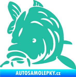 Samolepka Kapr 002 levá tyrkysová