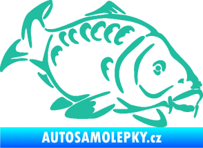 Samolepka Kapr 006 pravá tyrkysová