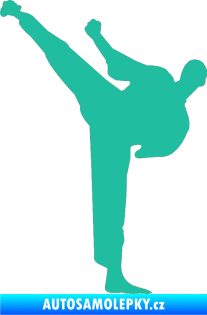 Samolepka Karate 001 levá tyrkysová