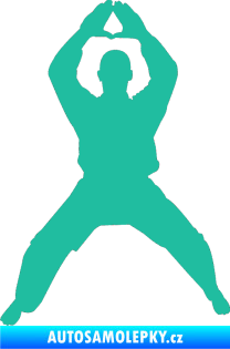 Samolepka Karate 003 levá tyrkysová