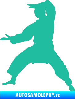 Samolepka Karate 006 levá tyrkysová