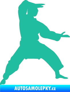 Samolepka Karate 006 pravá tyrkysová