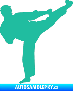 Samolepka Karate 008 pravá tyrkysová