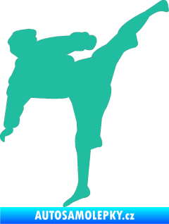 Samolepka Karate 009 pravá tyrkysová