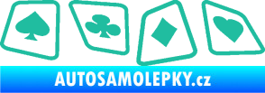 Samolepka Karty 001 tyrkysová