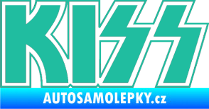 Samolepka KISS tyrkysová