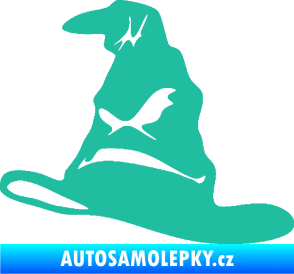 Samolepka Klobouk 001 levá tyrkysová