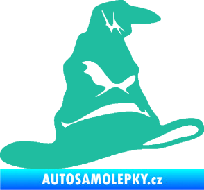 Samolepka Klobouk 001 pravá tyrkysová