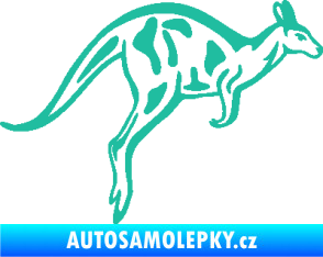 Samolepka Klokan 004 pravá tyrkysová
