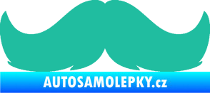 Samolepka Knír 002 movember tyrkysová