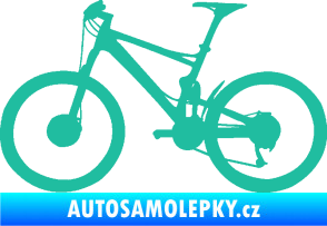 Samolepka Kolo 001 levá - (horské kolo) tyrkysová
