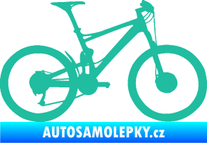 Samolepka Kolo 001 pravá - (horské kolo) tyrkysová