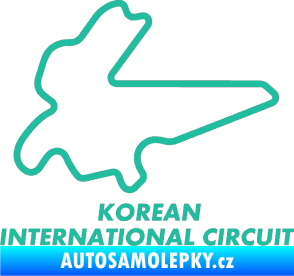 Samolepka Okruh Korean International Circuit tyrkysová