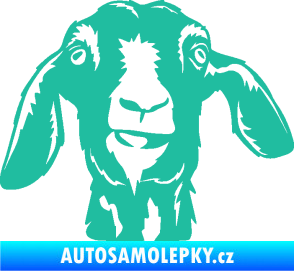 Samolepka Koza 003 pravá tyrkysová