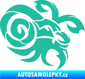 Samolepka Kozoroh 003 pravá tyrkysová