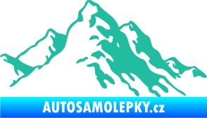 Samolepka Krajina hory 006 pravá tyrkysová