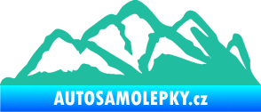 Samolepka Krajina hory 013 pravá tyrkysová