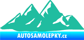 Samolepka Krajina hory 014 pravá tyrkysová