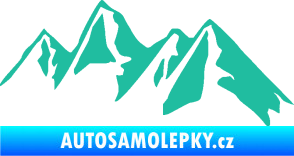 Samolepka Krajina hory 015 pravá tyrkysová