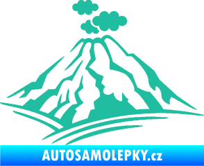 Samolepka Krajina hory 018 pravá tyrkysová