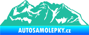 Samolepka Krajina hory 024 pravá tyrkysová