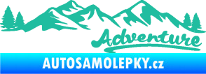 Samolepka Krajina hory 028 pravá tyrkysová
