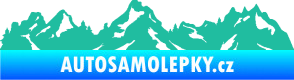 Samolepka Krajina hory 034 pravá tyrkysová