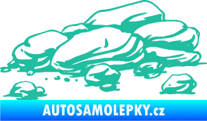 Samolepka Krajina kameny 001 tyrkysová
