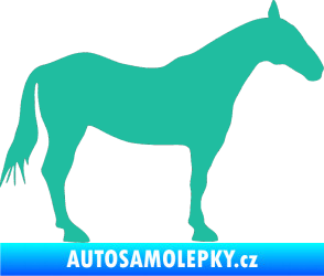 Samolepka Kůň 005 pravá tyrkysová