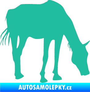 Samolepka Kůň 008 pravá tyrkysová