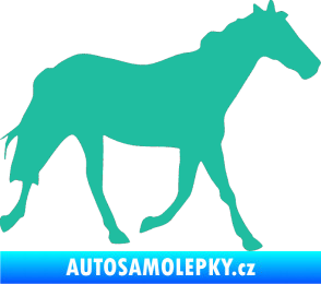 Samolepka Kůň 012 pravá tyrkysová