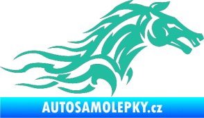 Samolepka Kůň 078 pravá tyrkysová