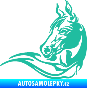 Samolepka Kůň 085 levá tyrkysová