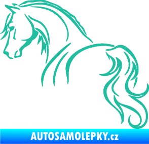 Samolepka Kůň 104 levá tyrkysová