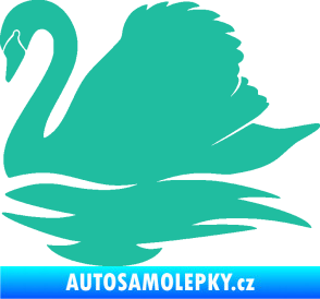 Samolepka Labuť 003 levá tyrkysová