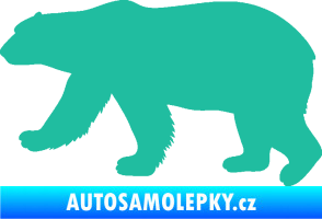 Samolepka Lední medvěd 002 levá tyrkysová
